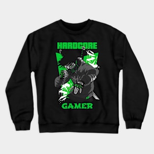 Hardcore Gamer Green Ninja Crewneck Sweatshirt